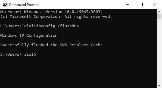 Flush DNS Cache on Windows